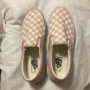 Peach checked vans